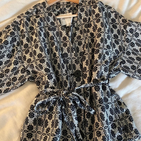 Madewell Geometric Jacquard Tie-Waist Jacket - Picture 7 of 8